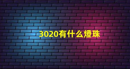 3020有什么燈珠 3020燈珠參數(shù)